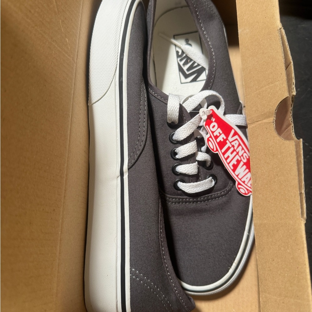 Vans Authentic Pewter/Black Sneakers | Women’s 8.5 | New in Box
